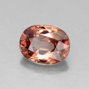 Circón naranja natural de 3,26 ct, corte óvalo, VVS
