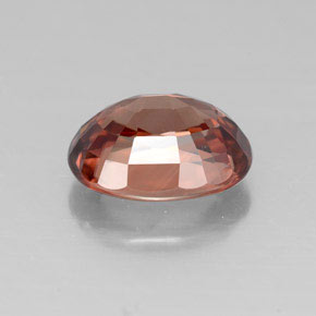 Circón naranja natural de 3,26 ct, corte óvalo, VVS