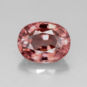 Circón rosa natural de 3,26 ct, corte óvalo, VVS