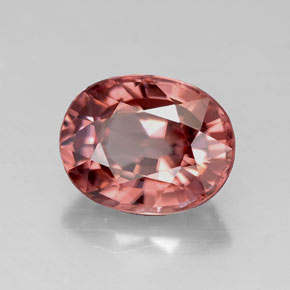 Circón rosa natural de 3,26 ct, corte óvalo, VVS