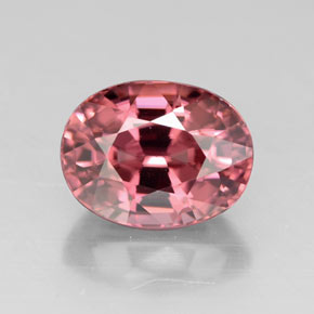 Circón rosa natural de 3,58 ct, corte óvalo, VVS