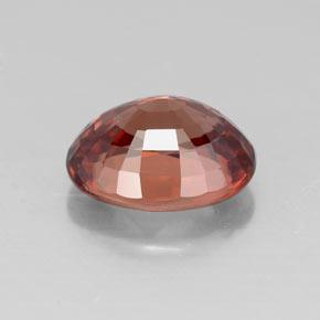 Circón rojo natural de 3,10 ct, corte óvalo, VVS