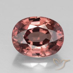 Circón rojo natural de 3,33 ct, corte óvalo, VVS