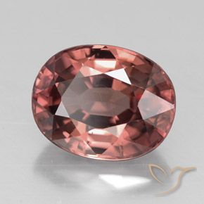 Circón rojo natural de 3,33 ct, corte óvalo, VVS