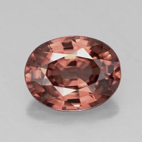 Circón rosa natural de 2,69 ct, corte óvalo, VVS
