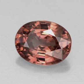 Circón rosa natural de 2,69 ct, corte óvalo, VVS
