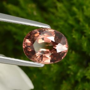 Circón rosa natural de 2,95 ct, corte óvalo, VVS