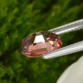 Circón rosa natural de 2,95 ct, corte óvalo, VVS