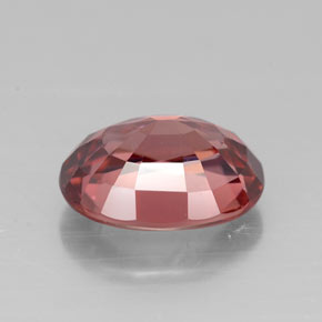 Circón rosa natural de 3,02 ct, corte óvalo, VVS