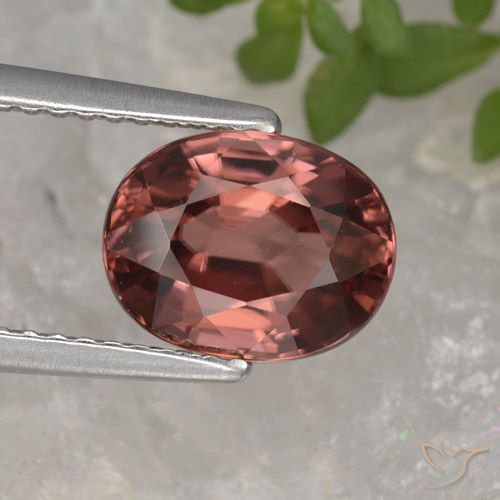 3.30ct Natural Rojo vino Circón, Ovalada, VVS