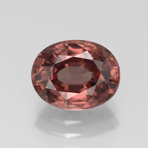 Circón rosa natural de 3,04 ct, corte óvalo, VVS