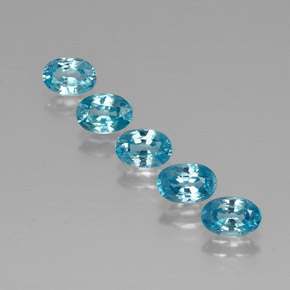 Gemas de circón turquesa natural de 3,57 ct, corte óvalo, VVS-VS