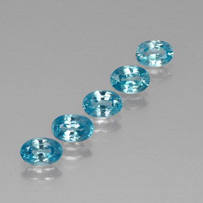 Gemas de circón turquesa natural de 3,57 ct, corte óvalo, VVS-VS