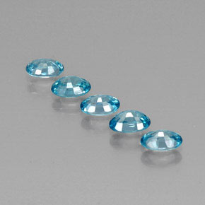 Gemas de circón turquesa natural de 3,57 ct, corte óvalo, VVS-VS