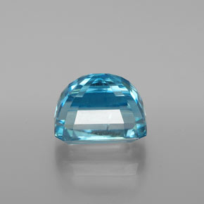 Circón azul natural de 9,03 ct, corte esmeralda, VS