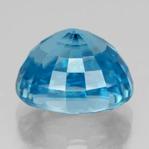 Circón azul natural de 6,66 ct, corte óvalo, VVS
