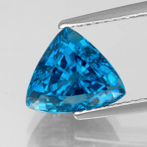 Circón azul natural de 5,09 ct, trillón, VVS