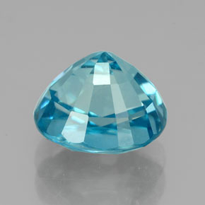 Circón azul natural de 4,07 ct, corte cojín, VVS