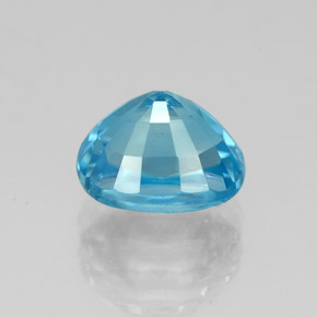 Circón azul natural de 3,11 ct, corte óvalo, VVS