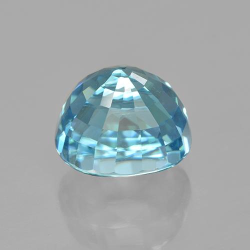 Circón azul natural de 5,64 ct, corte óvalo, VVS