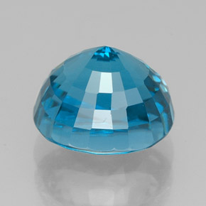 Circón azul natural de 5,64 ct, corte óvalo, VVS