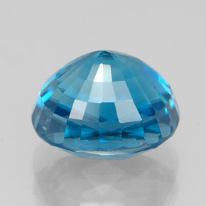 Circón azul natural de 5,64 ct, corte óvalo, VVS