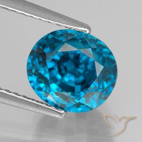 5.46ct Natural Azul eléctrico Circón, Ovalada, VVS