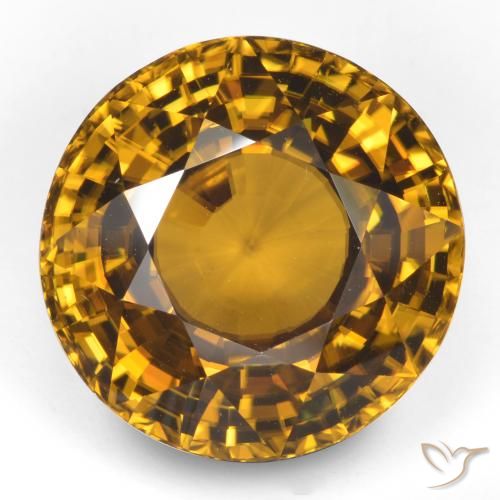 47.19ct Natural Dorado medio Circón, Redondo, VVS