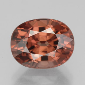 Circón naranja natural de 3,55 ct, corte óvalo, VVS