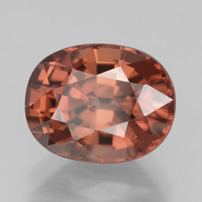 Circón naranja natural de 3,55 ct, corte óvalo, VVS