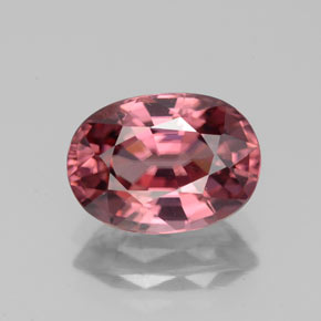 Circón rosa natural de 3,53 ct, corte óvalo, VVS