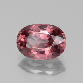 Circón rosa natural de 3,53 ct, corte óvalo, VVS
