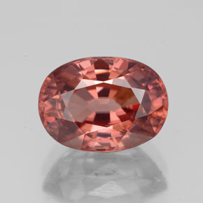 Circón naranja natural de 4,43 ct, corte óvalo, VVS