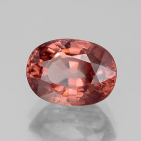Circón naranja natural de 4,43 ct, corte óvalo, VVS