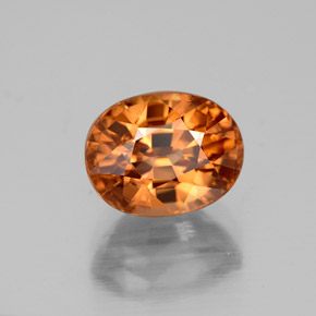 Circón naranja natural de 4,07 ct, corte óvalo, VVS