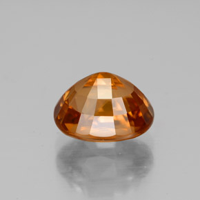 Circón naranja natural de 4,07 ct, corte óvalo, VVS