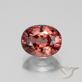 3.29ct Natural Rojo carmesí Circón, Ovalada, VS