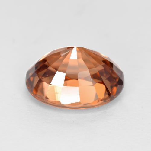 Circón naranja natural de 3,23 ct, corte óvalo, VVS