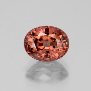 Circón naranja natural de 3,34 ct, corte óvalo, VVS
