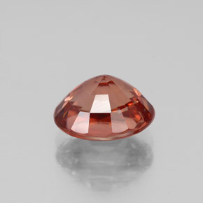 Circón naranja natural de 3,34 ct, corte óvalo, VVS
