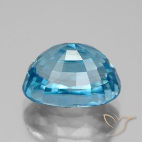 Circón Azul natural de 9.25 ct, Ovalada, VS