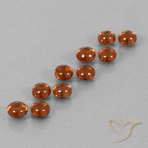 Gemas de Circón Naranja rojizo natural de 6.72 ct, Redondo, Transparente