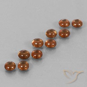 Gemas de Circón Naranja oscuro natural de 6.70 ct, Redondo, Transparente