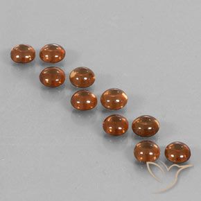 Gemas de Circón Naranja oscuro natural de 6.70 ct, Redondo, Transparente