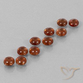 Gemas de Circón Naranja fuego natural de 6.64 ct, Redondo, Transparente