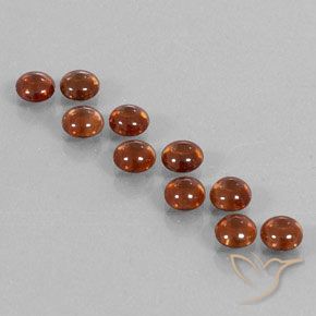 Gemas de Circón Naranja fuego natural de 6.64 ct, Redondo, Transparente