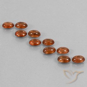 7.62ctw Natural Marrón rojizo Circón, Ovalada, Transparente