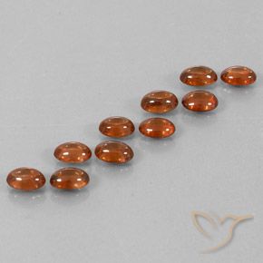 Gemas de Circón Marrón rojizo natural de 7.62 ct, Ovalada, Transparente