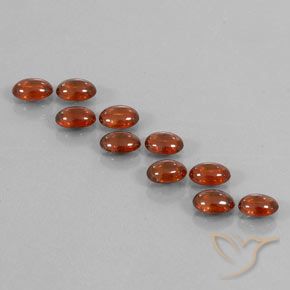 Gemas de Circón Marrón cálido natural de 7.45 ct, Ovalada, Transparente