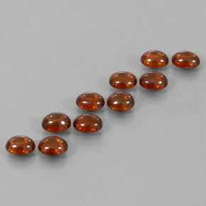 Gemas de circón naranja natural de 10,37 ct, corte óvalo, transparente